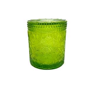 Custom Candle in Lime Green 9 oz. Ziva jar